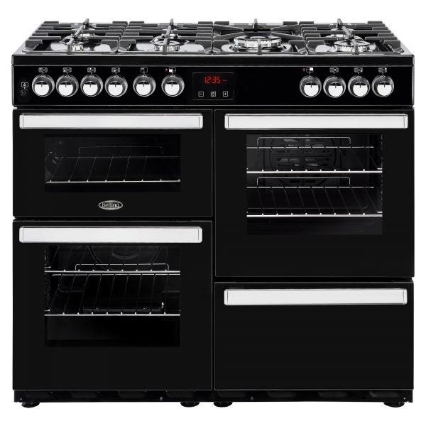 BELLING 100CM DUAL FUEL COOKCENTRE BK
