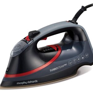 Morphy Richards Turbosteam Pro 3100W Electronic Steam Iron Black &amp – 303175