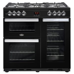 BELLING COOKCENTRE 90CM DUAL FUEL BLK - 90DFTBLK
