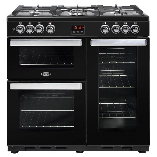 BELLING COOKCENTRE 90CM DUAL FUEL BLK - 90DFTBLK