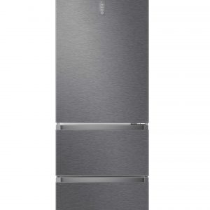 Haier  3 Door Combi 60cm Wide Freestanding Fridge Freezer – Silver – A3FE635CGJE