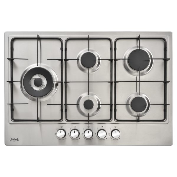 BELLING 5 RING GAS HOB 75CM S/STEEL NG – BGH75CSTANG