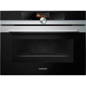 Siemens iQ700, Built-in compact oven with microwave function, 60 cm, Stainless steel – CM656GBS6B