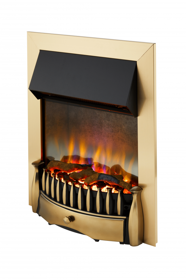 Braemar Brass Optiflame 3D Electric Inset Fire – BRM20BR