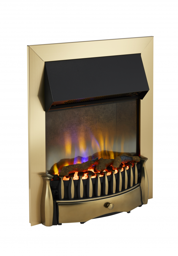 Braemar Brass Optiflame 3D Electric Inset Fire – BRM20BR