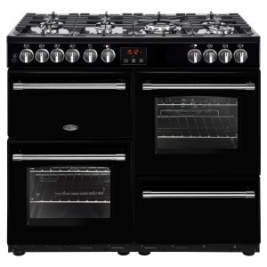 BELLING 100CM DUAL FUEL FARMHOUSE BK