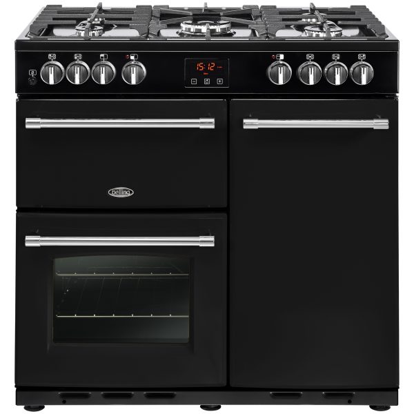BELLING 90CM DUAL FUEL FARMHOUSE BK – FH90DFTBLK