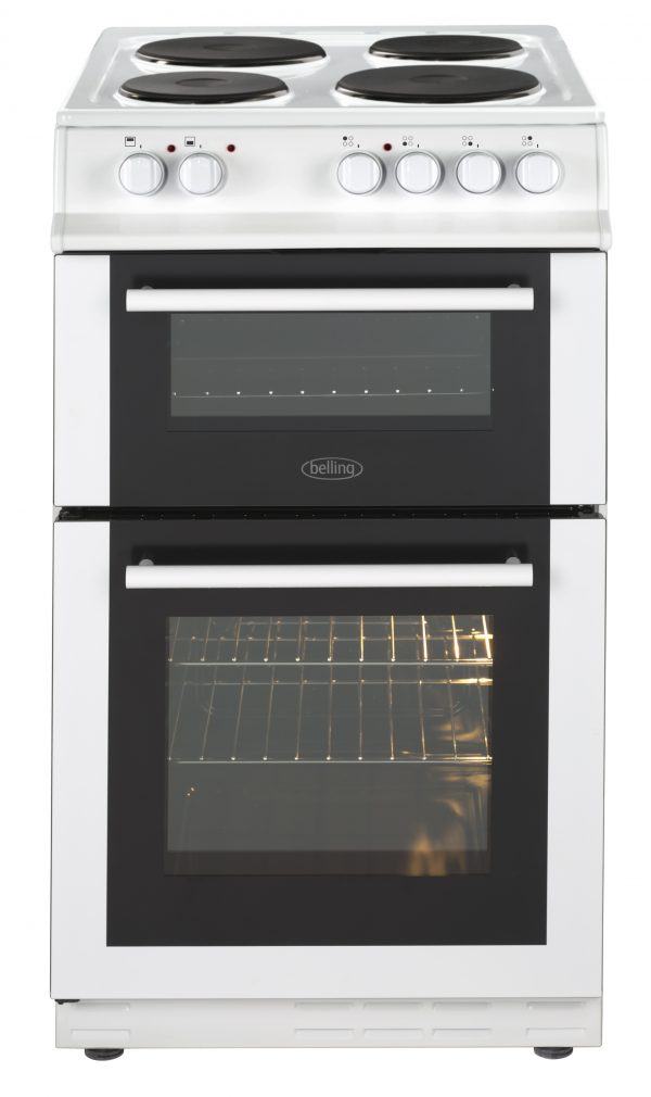 BELLING 50CM FAN DOUBLE FREESTANDING COOKER WHITE – FS50EFDOWH