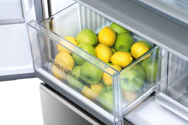 Haier French Door 83cm Wide Freestanding Fridge Freezer - Silver Glass - HB18FGSAAA - Image 6