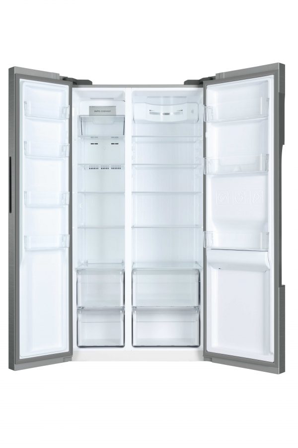 Haier Side By Side 90cm wide Freestanding Fridge Freezer with Water dispenser – Silver – HRF-522IG6