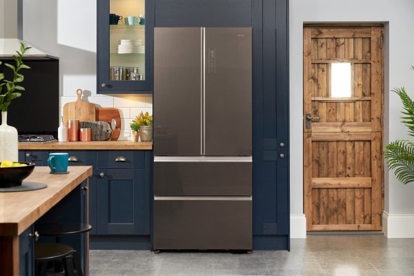 Haier French Door 83cm Wide Freestanding Fridge Freezer - Silver Glass - HB18FGSAAA - Image 13