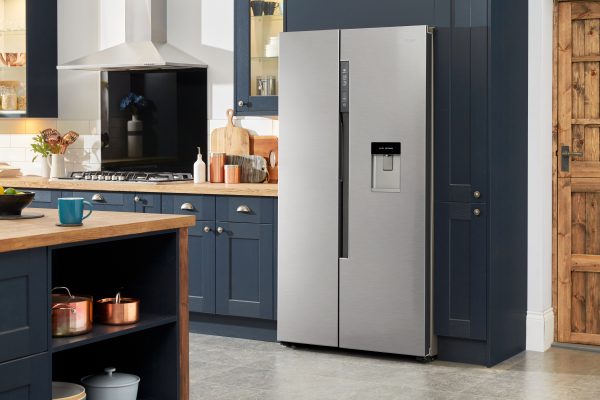 Haier HRF-522IG6 Side By Side 90cm wide Freestanding Fridge Freezer with Plumbed Water dispenser – Silver