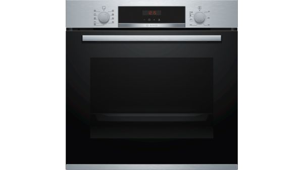 Bosch Serie 4, Pyrolitic Single Oven, 60 cm, Stainless steel - HBS573BSOB