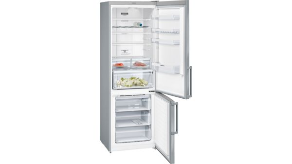 Siemens iQ300, Free-standing fridge-freezer with freezer at bottom, 203 x 70 cm, Inox-easyclean KG49NXIEPG