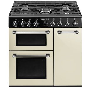 Smeg Dual Fuel Range Cooker 90cm – Cream –  BM93P