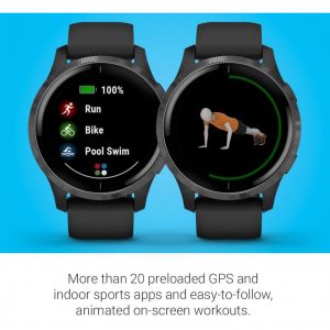 Garmin Venu Activity Tracker Smart Watch – Black – 010-02173-12