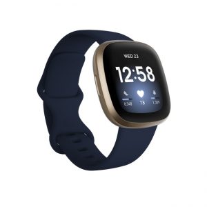 Fitbit Versa 3 Health & Fitness Smart Watch | Midnight & Soft Gold | 79-FB511GLNV