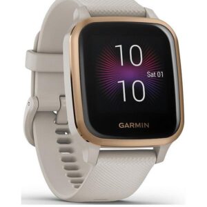 Garmin Venu Sq Music Edition Smart Watch – Rose Gold & Light Sand – 49-GAR-010-02426-11