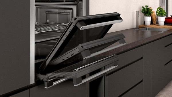Neff Slide and Hide Pyrolytic Built-In Smart Single Oven, Stainless Stee-B6ACH7HH0B