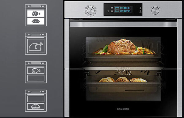 SAMSUNG Dual Cook Flex Electric Oven – Stainless Steel – NV75N5671RS