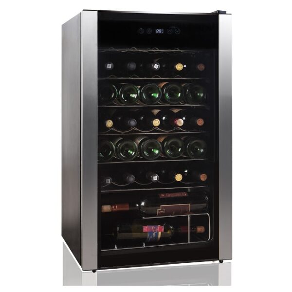 Belling Undercounter 34 Bottle Winecooler – Stainless Steel – BWC34BK
