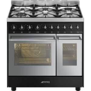 SMEG Dual Fuel Range Cooker – Stainless Steel & Black – C92DBL8