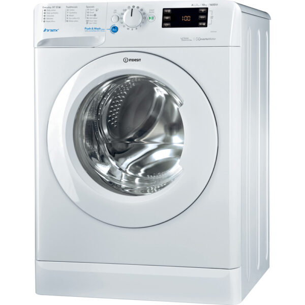 Indesit BWE101684XW, 10Kg, 1600 Spin, Freestanding, Washing Machine, White