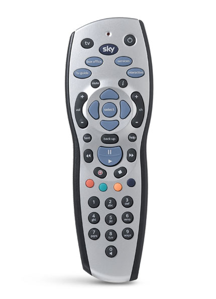 Sky HD TV Remote Control – Silver and Blue – SKY120