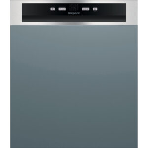 Hotpoint Aquarius 60 cm Semi Integrated Standard Dishwasher - Stainless Steel - HBC2B19XUKN