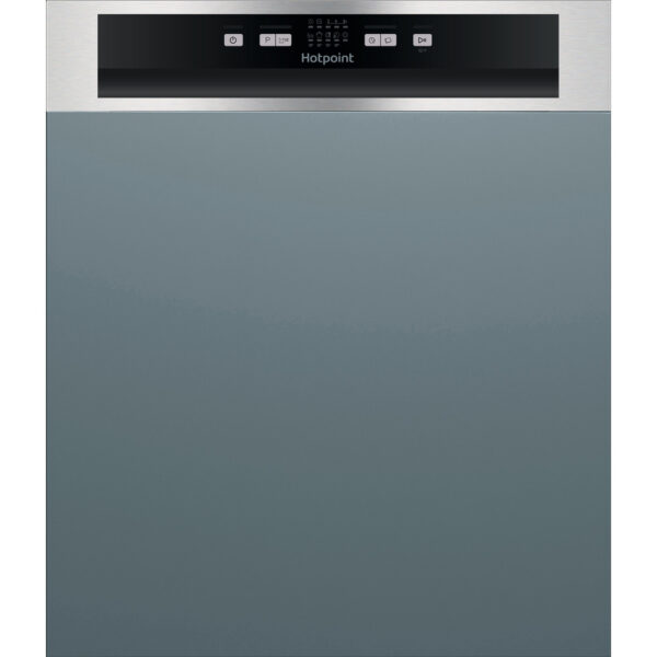 Hotpoint Aquarius 60 cm Semi Integrated Standard Dishwasher - Stainless Steel - HBC2B19XUKN