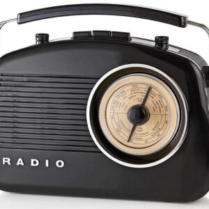 Nedis AM/FM Radio , Battery Powered , Mains Powered Analogue 4.5 W - RDFM5000 Black