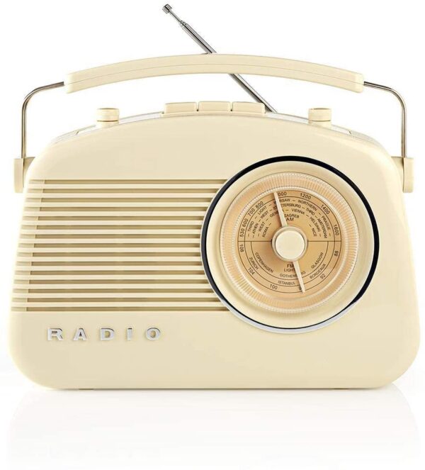 Nedis AM/FM Radio , Battery Powered , Mains Powered Analogue 4.5 W - Red - RDFM5000BN