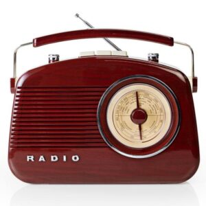 Nedis AM/FM Radio , Battery Powered , Mains Powered Analogue 4.5 W - Red - RDFM5000BN