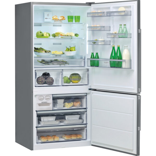 Whirlpool Fridge Freezer 84CM Frost Free St/Steel - W84BE72XUK2 - Image 2