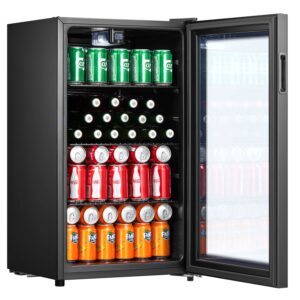 Belling 480mm wide Glass beverage cooler - BDC76BLK