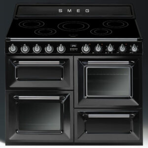 Smeg 110cm Victoria Range Cooker with Induction Hob Black - TR4110IBL