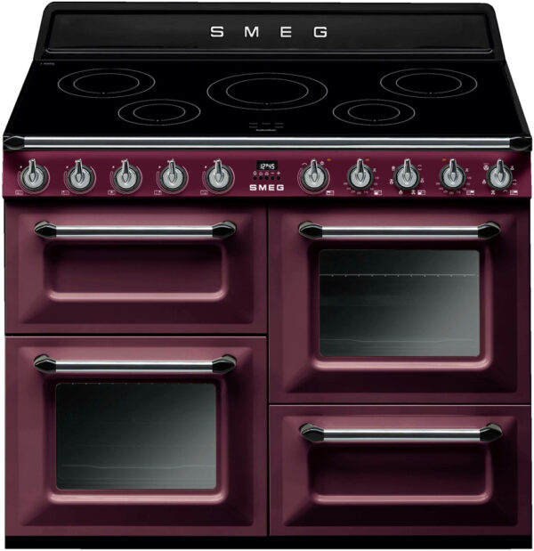 Smeg 110cm Victoria Range Cooker with Induction Hob Red Wine - TR4110IRW