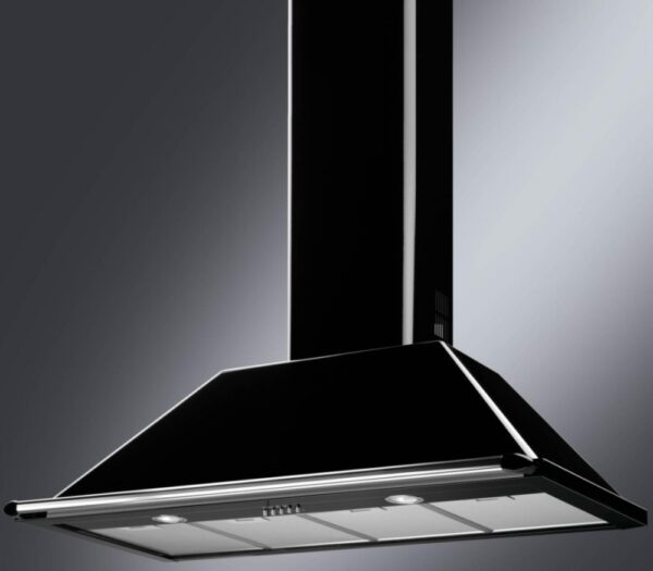 Smeg Black Stainless Steel Chimney Cooker hood, (W)110cm - KT110BL