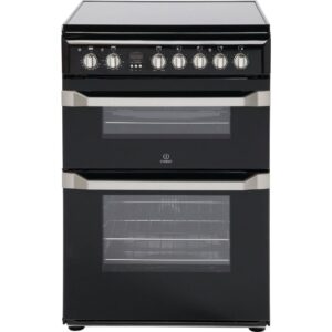 Indesit Cooker Double Oven 60cm Black – ID60C2K