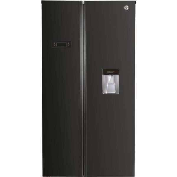 Hoover H-Fridge 500 90cm No Frost Side by Side Black American Fridge Freeze - HHSBSO 6174BWDK