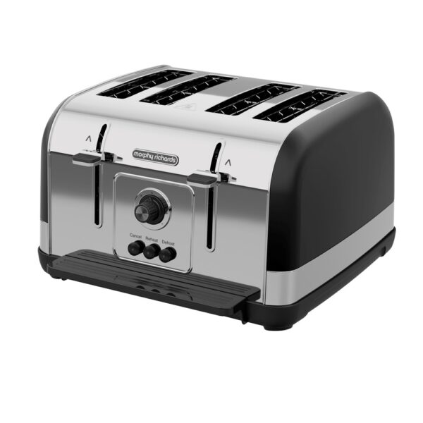 Morphy Richards Venture Black 4 Slice Toaster - 240131