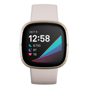 Fitbit Sense Health & Fitness Smart Watch Lunar White – 79-FB512GLWT