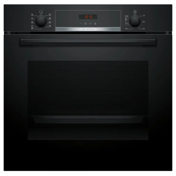 Bosch Serie 4, Pyrolitic Single Oven, 60 cm, Black - HBS573BB0B