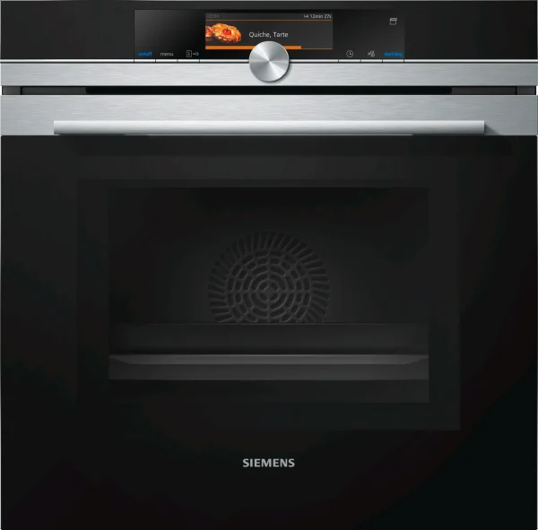 Siemens iQ700 built-in oven with steam- and microwave function 60 x 60 cm Stainless steel – HN678GES6B