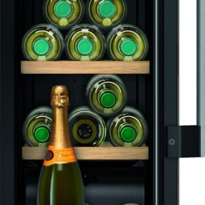 Amica 30 cm wide Freestanding/ under counter slimline wine cooler – AWC300SS