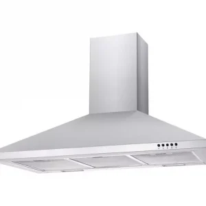 Amica 60cm Angled Chimney Cooker Hood – Black – AEA60BL