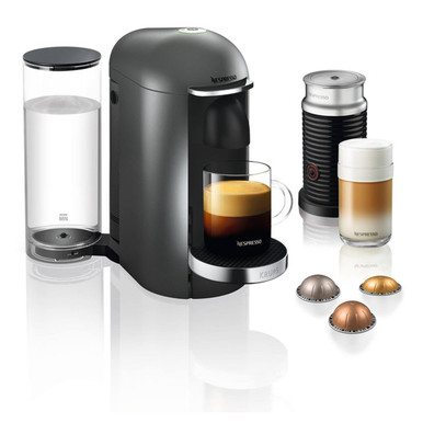 Krups Nespresso Vertuo Plus Titanium Pod Coffee Machine | XN900T40