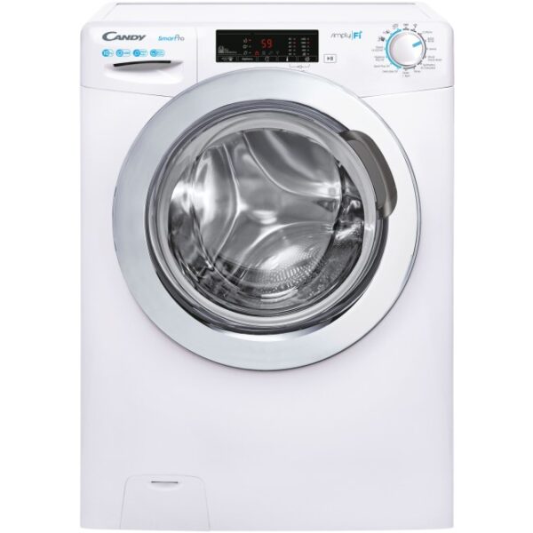 Candy Smart Pro , Free Standing Washing Machine, WiFi Connected, 9 kg Load, 1400 rpm, White – CSO1493DWCE