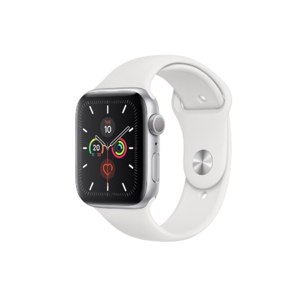 Apple Watch Series 5 GPS 44mm Silver Aluminium Case with White Sport Band - MWVD2B