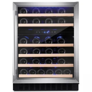 AMICA 60cm Wine Cooler – Stainless Steel | AWC600SS